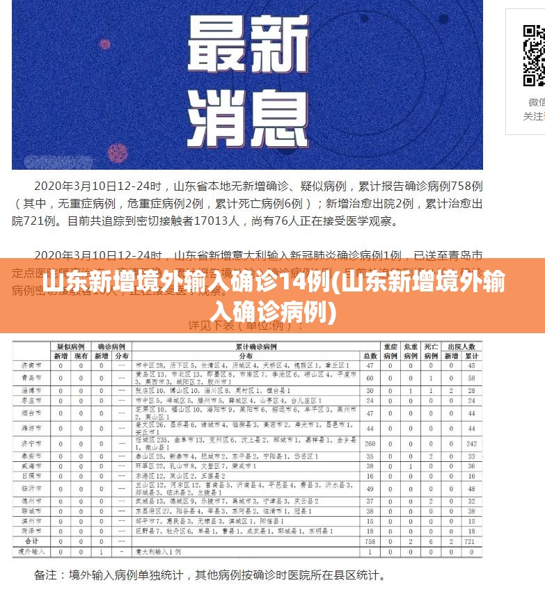 山东新增境外输入确诊14例(山东新增境外输入确诊病例)
