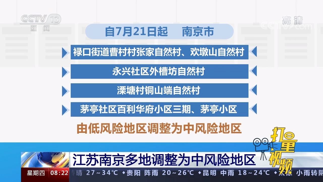 南京6地调整为中风险地区/南京6地调整为中风险地区了吗 南京6地调整为中风险地区/南京6地调整为中风险地区了吗