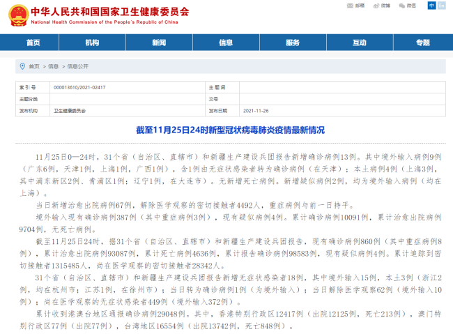 31省区市新增本土确诊24例/31省份新增确诊24例 本土3例