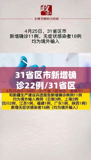 31省区市新增确诊22例/31省区市新增确诊10例