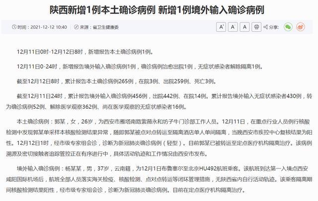 陕西新增1例本土确诊详情公布(陕西新增确诊1例活动轨迹)