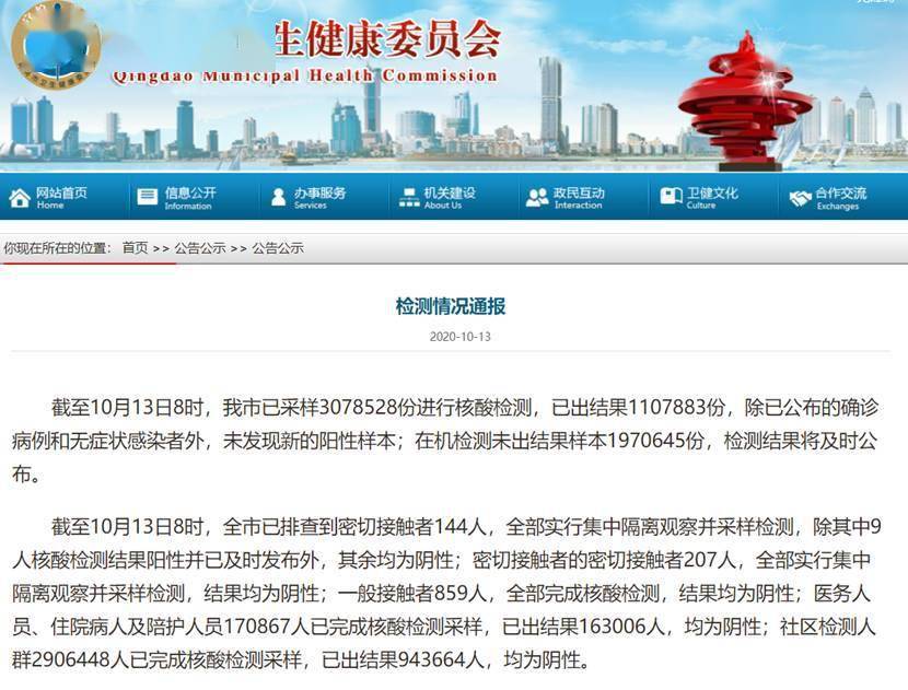 【青岛疫情最新信息，青岛疫情最新消息新增一例】