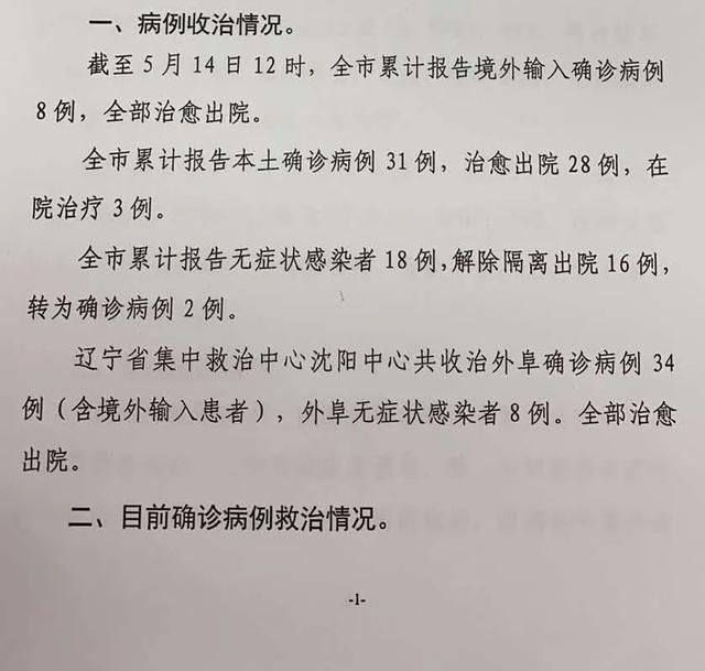 沈阳一号病例(沈阳一号病例行动轨迹)