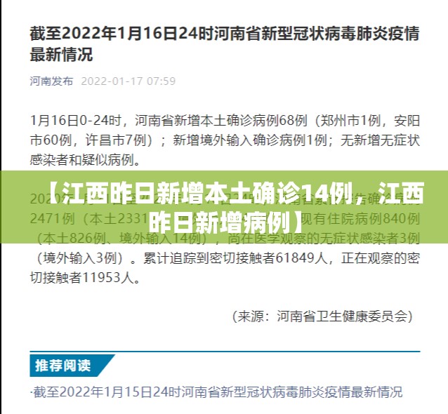 【江西昨日新增本土确诊14例，江西昨日新增病例】