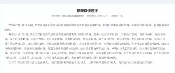 黑龙江新增29例确诊/黑龙江新增27例病例
