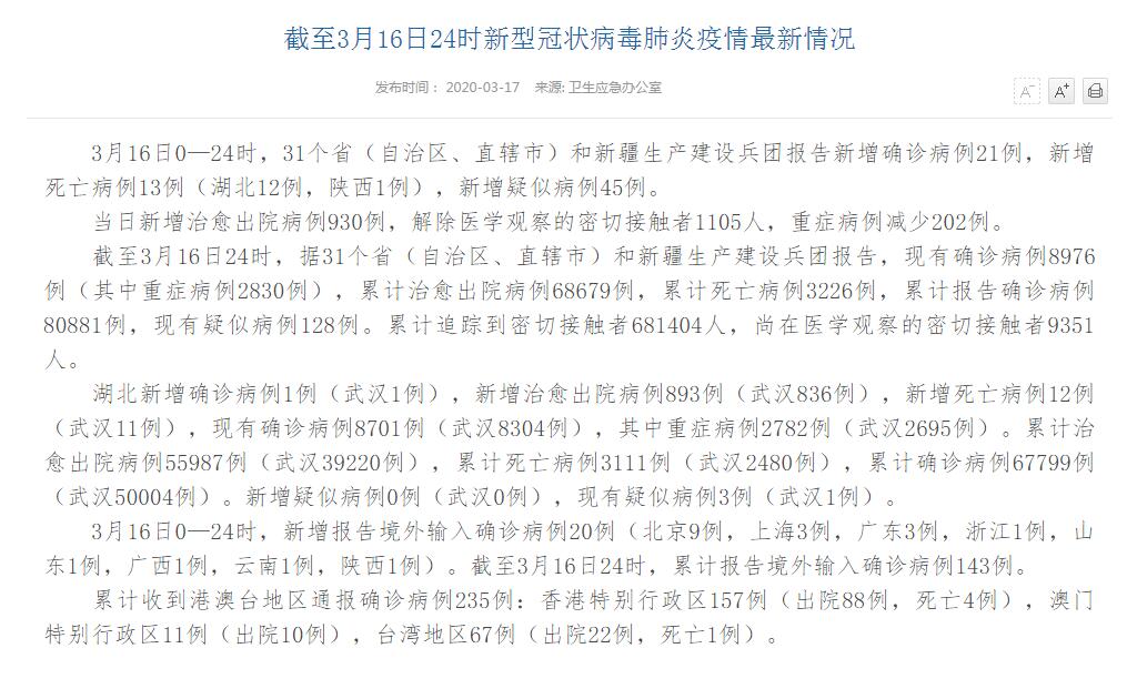 31省区市新增确诊病例36例(31省区市新增确诊病例21例_)