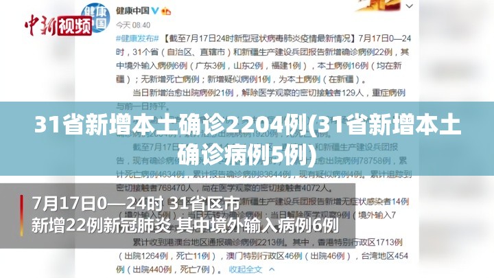 31省新增本土确诊2204例(31省新增本土确诊病例5例) 31省新增本土确诊2204例(31省新增本土确诊病例5例)