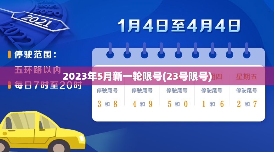 2023年5月新一轮限号(23号限号) 2023年5月新一轮限号(23号限号)
