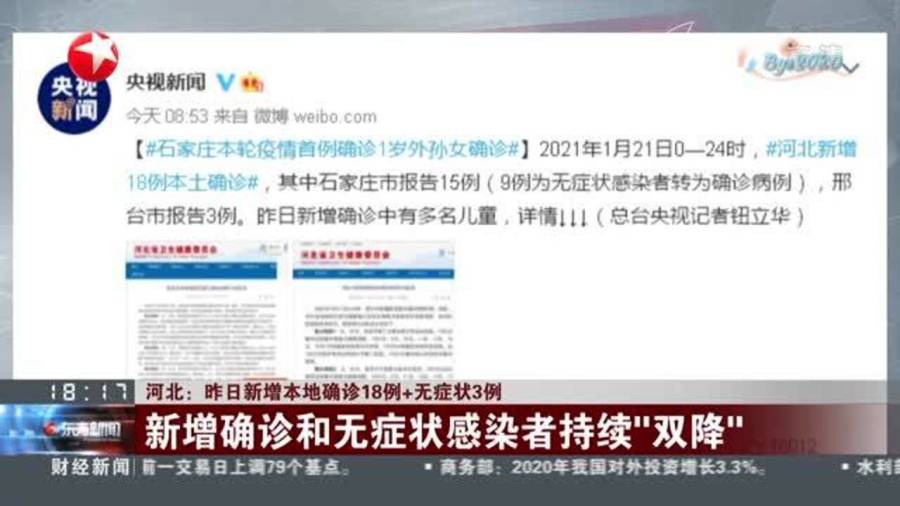 【河北昨增19例本土无症状，河北增20例本土确诊43例无症状】