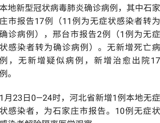石家庄新增16例本土确诊病例(石家庄新增75例本土确诊详情) 石家庄新增16例本土确诊病例(石家庄新增75例本土确诊详情)
